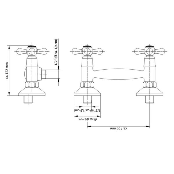 SCH&Uuml;TTE Dusjkran med h&aring;nddusj 2 h&aring;ndtak ELK krom
