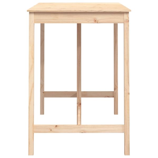 vidaXL Barbord 140x80x110 cm heltre furu