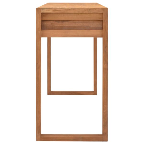 vidaXL Skrivebord med 2 skuffer 140x40x75 cm teak