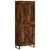 vidaXL Highboard røkt eik 69,5x34x180 cm konstruert tre