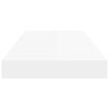 vidaXL Flytende vegghyller 2 stk h&oslash;yglans hvit 50x23x3,8 cm MDF