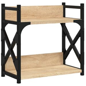 vidaXL Skriverbord 2 hyller sonoma eik 40x20x40 cm konstruert tre