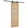 vidaXL Skyved&oslash;r Naturlig og svart 73,5 x 211 cm Heltre furu