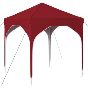 vidaXL Pop-up Festtelt 194 x 194 x 245 cm Burgunder