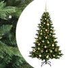 vidaXL Kunstig juletre med julekuler 120 cm 150 LED-lys Varmhvit