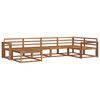 vidaXL Utend&oslash;rs sofa-sett 6 pcs Naturlig Solid akasietre