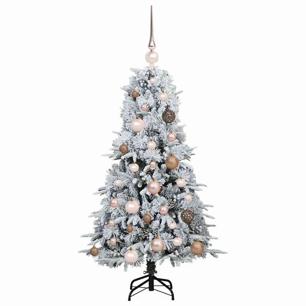 vidaXL Kunstig sammensatt juletre med 150 LED Hvit 120 cm PE og PVC