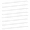 vidaXL Hylleplater 8 stk hvit 80x10x1,5 cm sponplate