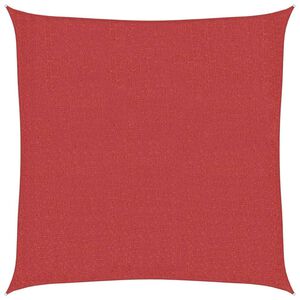 vidaXL Solseil 160 g/m&sup2; r&oslash;d 2x2 m HDPE