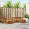 vidaXL Sofasett 6 pcs Naturlig Solid akasietre