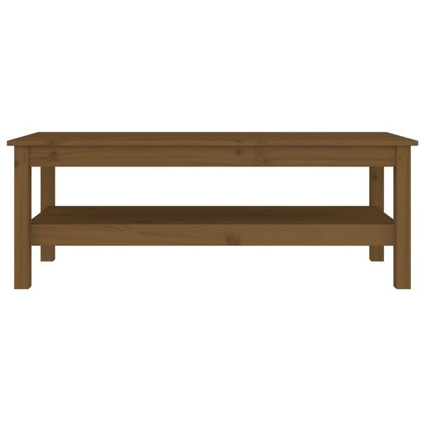 vidaXL Salongbord honningbrun 110x50x40 cm heltre furu
