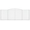 vidaXL Gabionkurver buede 6 stk 400x30x140/160 cm galvanisert jern