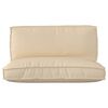 vidaXL Pallet Pute Sett 2 pcs Beige Oxford-stoff