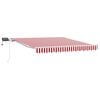 vidaXL Uttrekkbar markise R&oslash;d og Hvit 350 x 250 cm Stoff og Aluminium