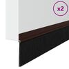 vidaXL Selvhäftende dørbørstetninger 2 pcs Brun 100 cm