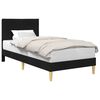 vidaXL Sengestamme med hodegjerde Svart 90 x 190 cm Stoff