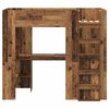 vidaXL Loft seng ramme med skrivebord Gammelt tre 90 x 190 cm