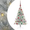 vidaXL Kunstig Forh&aring;ndsopplyst Juletre med 150 LED s&oslash;lv 120 cm PET