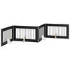 vidaXL Foldbar hundegitter med stativer 4 stk. Svart eik 401 cm