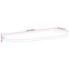vidaXL Bordplate 140x50x3,8 cm oval heltre mango