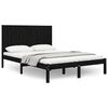 vidaXL Sengeramme svart heltre furu 140x190 cm