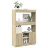 vidaXL Highboard sonoma eik 92x33x140 cm konstruert tre