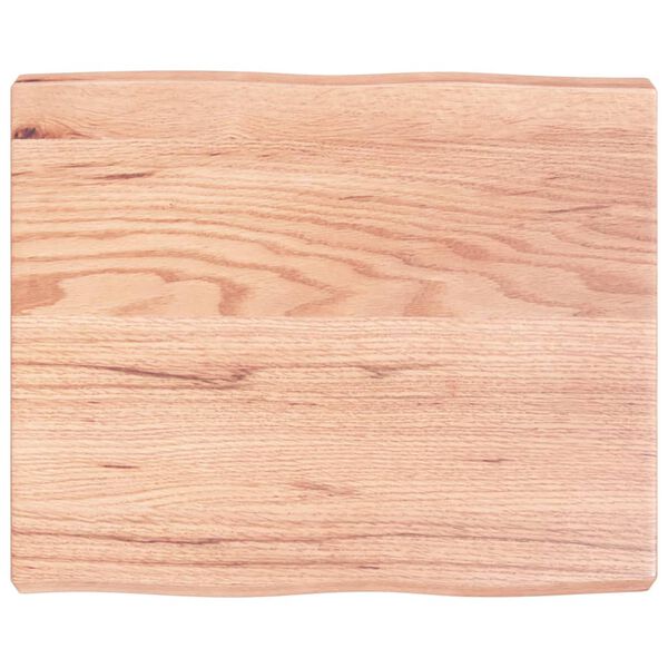 vidaXL Bordplate lysebrun 60x50x(2-6)cm behandlet heltre naturlig kant