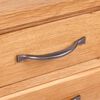 vidaXL Nattbord med 3 skuffer 40x30x54 cm heltre eik
