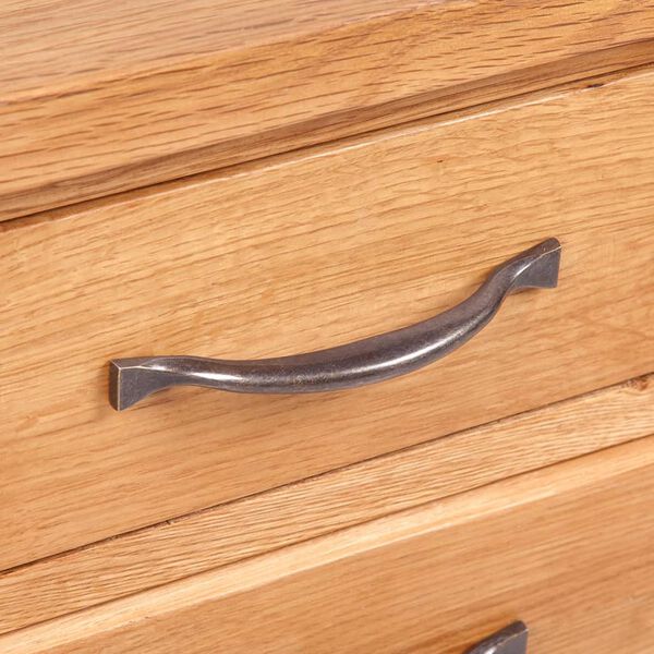 vidaXL Nattbord med 3 skuffer 40x30x54 cm heltre eik