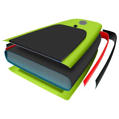 vidaXL Oppblåsbart padlebrettsett grønn 300x76x10 cm