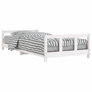 vidaXL Barnesengeramme hvit 90x200 cm heltre furu