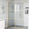 vidaXL Walk-in Dusjvegg Gull 140 x 195 cm herdet glass