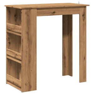 vidaXL Barbord med oppbevaring artisan eik 102x50x103,5 cm
