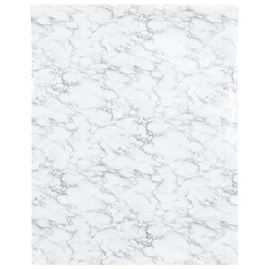 vidaXL M&oslash;belklistremerke selvklebende marmor hvit 90x500 cm PVC