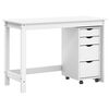 vidaXL Skrivebord og rulleskapsett MOSS 2 pcs Hvit