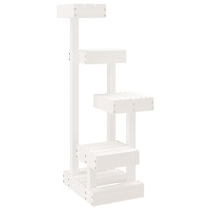 vidaXL Kattetre hvit 45,5x49x103 cm heltre furu