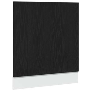vidaXL Oppvaskmaskin panel "Lyon" svart eik 60x1,5x67 cm