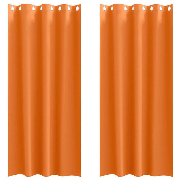 vidaXL Mørkleggende Gardiner med Ringer 2 pcs Lys Oransje 225 x 140 cm