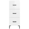 vidaXL Highboard h&oslash;yglans hvit 34,5x34x180 cm konstruert tre