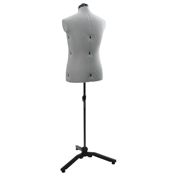 vidaXL Justérbar kjoleform kvinne Grå 37.5-45.5 tommer stoff