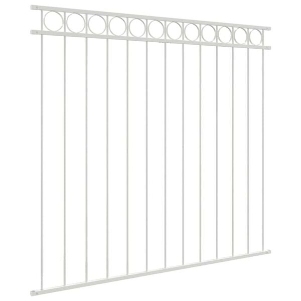 vidaXL Gjerdeelement Assen Hvit 170 x 150 cm St&aring;l