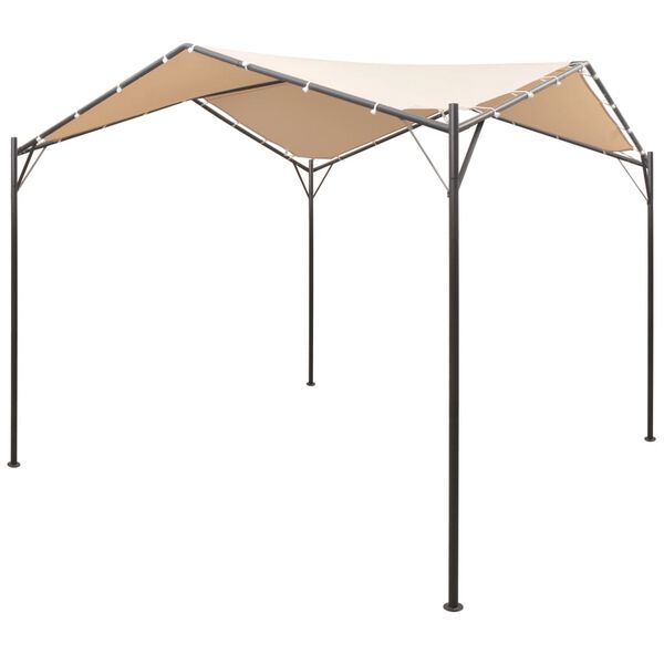 vidaXL Paviljongtelt 4x4 m stål beige