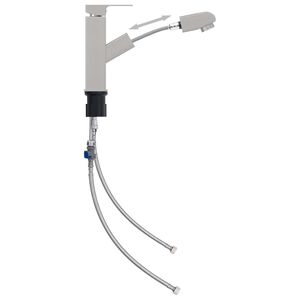 vidaXL Badekran med uttrekkbar funksjon s&oslash;lv 157x172 mm