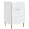 vidaXL Nattbord Hvit 43 x 39,5 x 66,5 cm Konstruert tre
