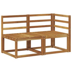 vidaXL Utend&oslash;rs midtbord og hj&oslash;rnesofa 2 Stk Naturlig Solid akasietre