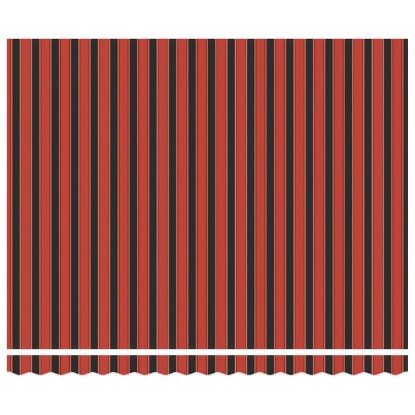 vidaXL Uttrekkbar markise oransje og brun 4x3 m stoff og aluminium