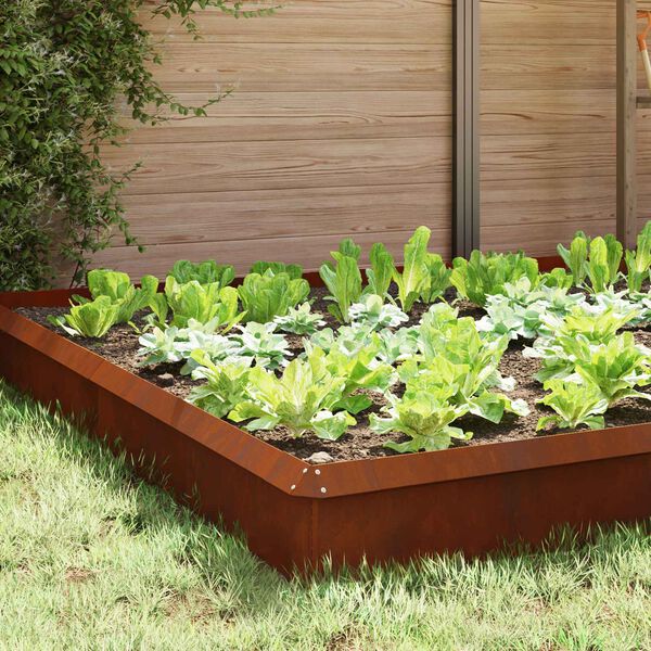 vidaXL Sneglegjerder 16 pcs Rusten Cortenst&aring;l