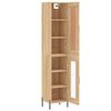 vidaXL Highboard sonoma eik 34,5x34x180 cm konstruert tre