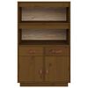 vidaXL Highboard honningbrun 67x40x108,5 cm heltre furu