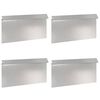 vidaXL Sneglenett 4 pcs 50 x 3,5 x 25 cm Rustfritt St&aring;l s&oslash;lv
